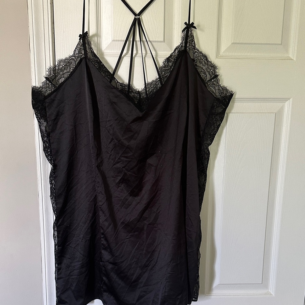 Cacique Black Lace Detail Chemise